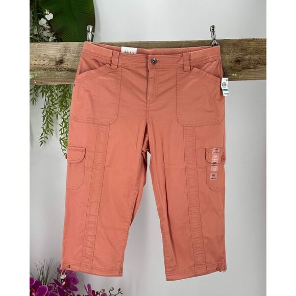 Coral Capri 16P NWT Style & Co Clam Digger Crop - Picture 8 of 8